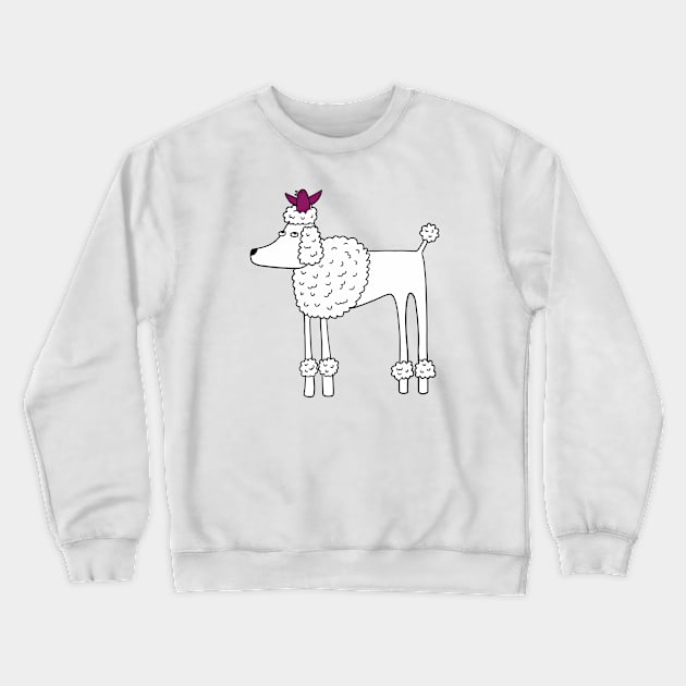 Poodle Dog Crewneck Sweatshirt by NicSquirrell